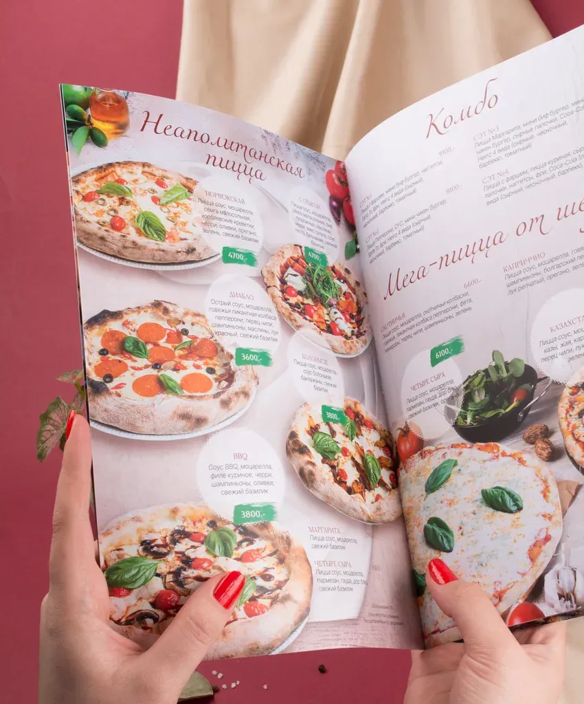 Меню ресторана Pizza la Roma